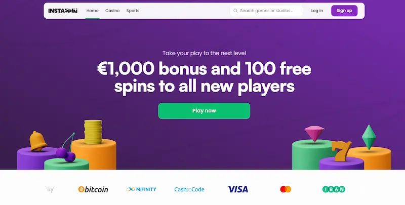 € 1.000 bonus en 100 gratis spins voor alle nieuwe spelers